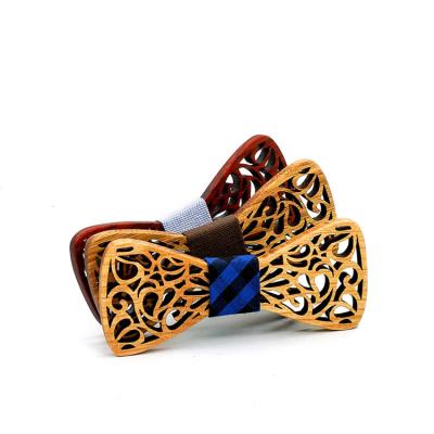 China Classic Kids Bow Tie Kid Children New Trend Wooden Bow Tie for sale