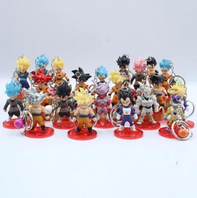 China For Children and Adult 21pcs/set Anime 3D Dragon Ball DBZ Key Chain 3D Dragonball Goku Japanese Figure for sale