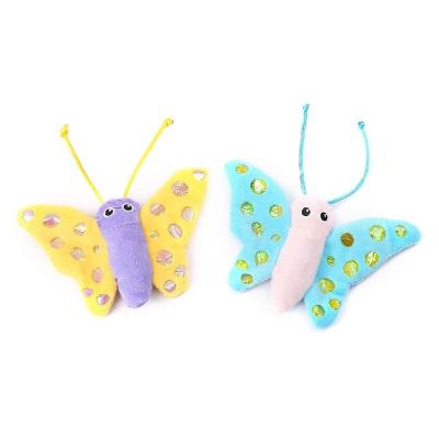 China Artificial Fluffy Animal Doll Plush Soft Stuffed BUTTERFLY PET Toys for sale