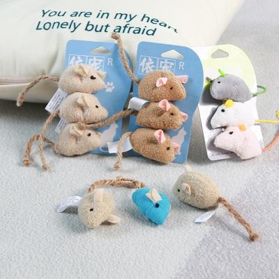 China For Pet Manufacturer Wholesale Plush Pet Supply Squeaky Cat Mouse Toys Cat Squeaky Toys Cat Small Plush Toys Set Cat Chew Toys Stuffed for sale