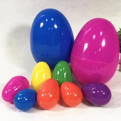 China 12/24/30 PACK/BAG HED-005 Factory DIY Colorful Plastic Eggs 12Pack with 6 Colors 2.5inch/3inch/7inch PP Multicolor Eggs Easter for sale