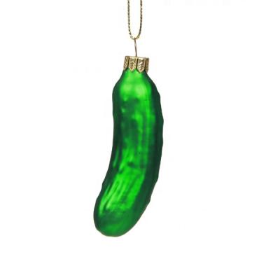 China China New Glass German Cucumber Pickle Christmas Ornament for sale