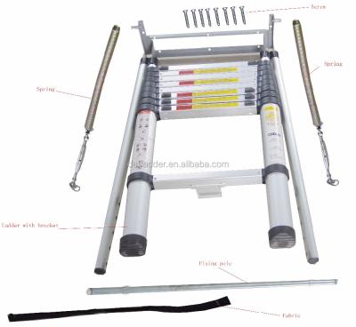 China Folding Ladders Retractable Multipurpose Aluminum Telescopic Attic Ladder 3.2m Ladder Ladder for sale