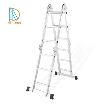 China Folding Ladders 4*3 Aluminum Step Universal Folding Laddder With Small Hinge for sale