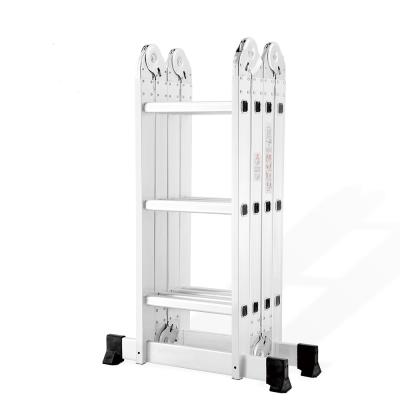 China Outdoor aluminum ladder bookcase with 4*4 steps, universal ladder, aluminum retractable ladder for sale