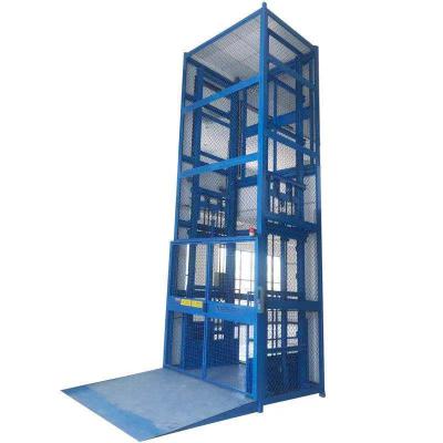 China Widely Small Platform Guide Rails 500kg 1000kg Hydraulic Lift Hydraulic Lift Cargo Lift Single Cargo Lift for sale