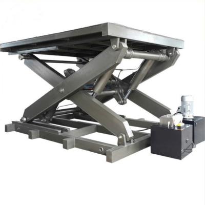 China Hotels Stationary Hydraulic Scissor Lift Fixed Scissor Lift Tables Cargo Lift Platform for sale