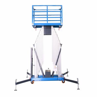 China Hydraulic Hotel Lifts Single Mast Aluminum Alloy Vertical 6m 8m Platform 10m Elevator Aluminum Alloy Elevator for sale