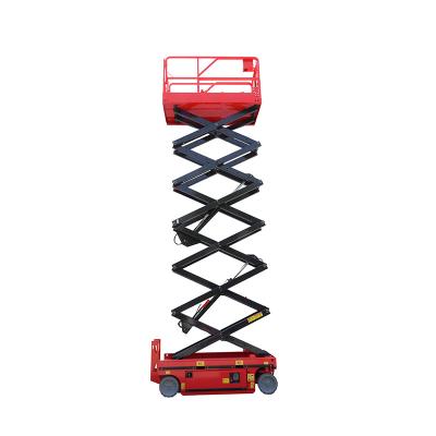 China Hotels Auxiliary Hydraulic Mobile Scissor Lift Platform Cargo Mobile Lift for sale