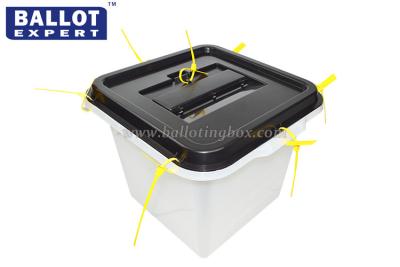 China Clear 55L Polypropylene Plastic Ballot Box  with Customized Color Seal for sale