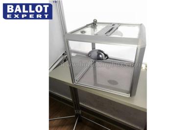 China 36cm Height Lockable Acrylic Ballot Box Floor Stand For Collection for sale