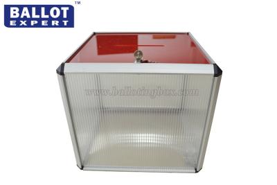 China Transparent Acrylic Ballot Box Floor With Lock For Election Campaign for sale