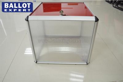 China Waterproof Acrylic Donation Box With Lock For Charity Recyclable for sale