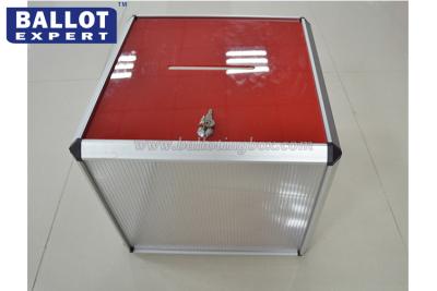 China SGS Standard Custom Size Acrylic Ballot Box Rectangular Eco - Friendly Material for sale