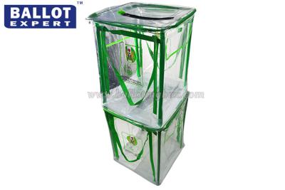 China Donation Plastic Collapsible Ballot Box Security Larger Capacity for sale