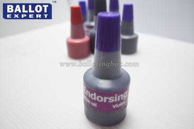 China Oil base / Water Base Multi Color Stamp Ink Plastic Bottle For Office for sale