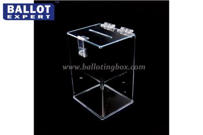 China OEM Election Campaign Acrylic Voting Ballot Box , Locking Ballot Box for sale