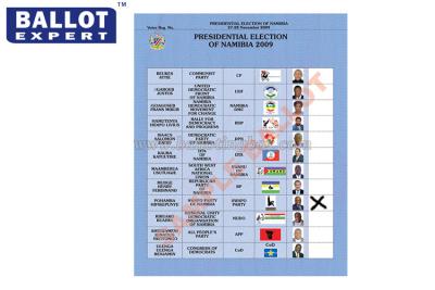 China C2S Uncoated Green Ballot Paper , Wood Pulp White Voting Paper With Your Own Logo for sale