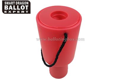 China Red plastic charity collection boxes / Secure Polypropylene charity collection buckets for sale