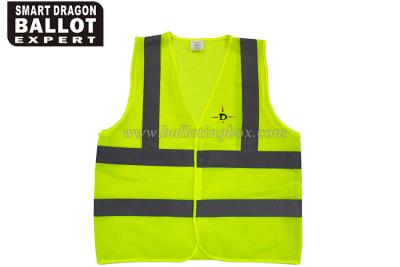 Chine Bande 100% réfléchissante de voiture réfléchissante jaune fluorescente de gilet de polyester de dispositif de protection à vendre