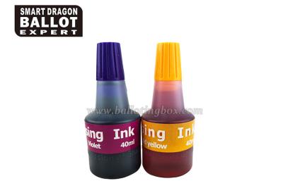 China Non - Toxic Organic Quick Dry Stamp Ink Colorful With Plastic Bottle for sale