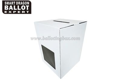 China Custom Cardboard Ballot Box Material Paper Weight 1.40kg White Color for sale