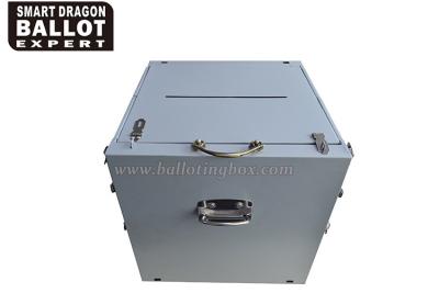 China New Confidential Metal Silver Gray Election Ballot Box Voting Box Secure for sale