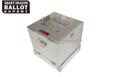 China urna de votación de la elección de las ranuras de la urna dos del metal de los 40*40*40cm en venta