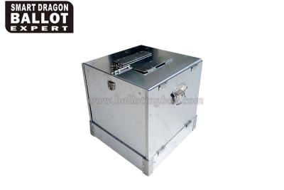 China L*W*H 40*40*40cm Silver Gray Metal Ballot Box Metal Material Voting Use for sale