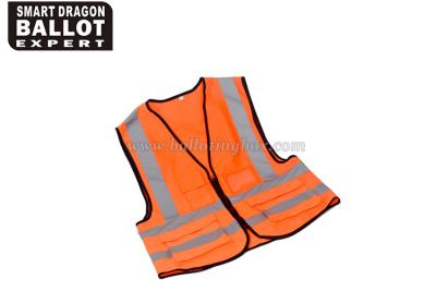 China Luminescent Reflective Safety Vest With Pockets Knitted Fabric Material for sale