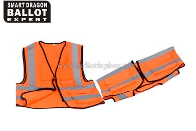 China Durable Industrial Reflective Vest With Zipper / High Visibility Motorcycle Vests for sale