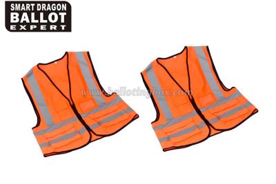 China Protective Reflective Safety Clothing Prevent Traffic Accident / Orange Hi Vis for sale