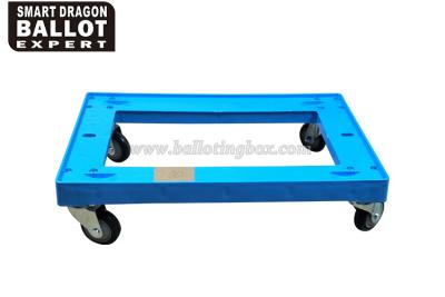 China 4 Wheel Industrial Moving Dolly For Plastic Crate 150 - 250kg Load Capacity for sale