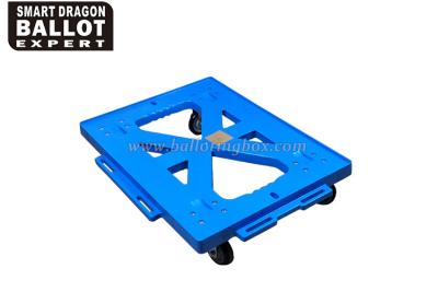 China Plastic Platform 4 Wheel Moving Trolley Size 76 * 58 * 17 PP Material for sale