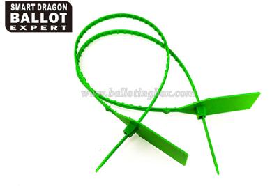 China Green Pull Tight Plastic Seals / Fire Extinguisher Security Seals for sale