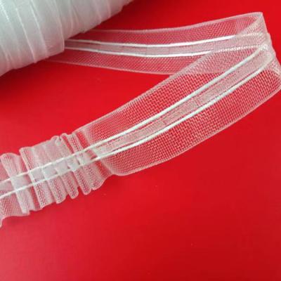 China Popular Quick Delivery 2.7cm Transparent Header Strip Home Textile Curtain Heading Accessories for sale