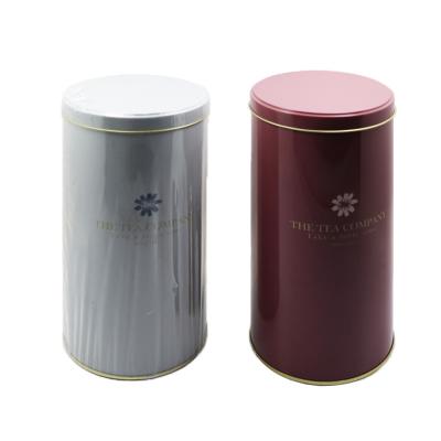 China Wholesales Tea Frosted Tin Tall Round Shape Tin Can For Tea for sale