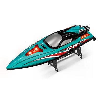 China Weiyiqing 55km/h Night Electric RC Controlled High Speed ​​Radio Remote Lights Toys Brushless Sailboat Motor Yacht for sale