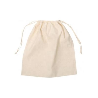 China Recyclable Promotional Cheap White Cotton Drawstring Pouch Cotton Muslin Bags With Logo for sale