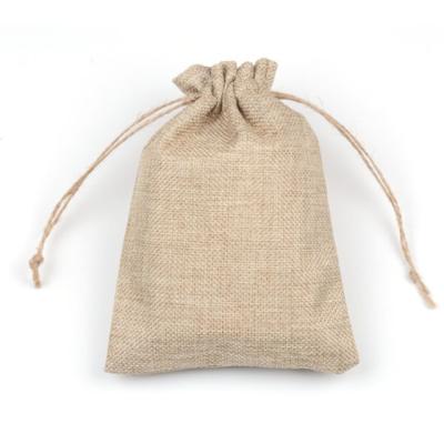 China BIODEGRADABLE Promotional Jewelry Pouch Cute Jute Burlap Drawstring Bag Mixed Colors Logo Burlap Gift Bags for sale