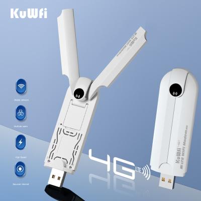 China Usb 4g wifi modem Customize KuWFi Network 4g modem 150mbps wireless dongle router high speed stable wifi router mini 10user for hotel for sale