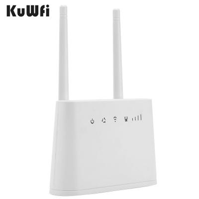 China Home 2023 hot selling KuWFi long range 4g wifi router 300 Mbps lte wifi modem 2.4ghz router open 4g router with sim card for sale