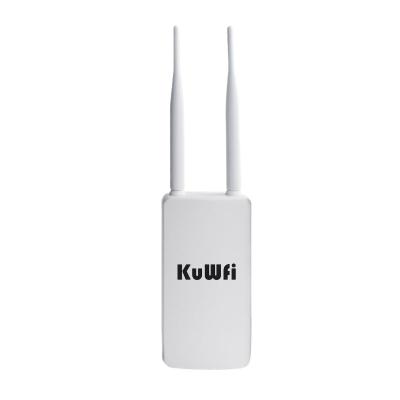 China OEM ODM KuWFi WiFi Router 300Mbps Long Range Outdoor Wireless WiFi Supplement Opened 4g LTE Outdoor Waterproof Router With Sim Card for sale