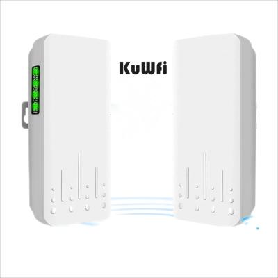 China KuWFi 5.8G wifi bridge 2023 sale wifi bridge 2km long range hot cpe coverage 48v poe long distance network wireless power waterproof for outdoor for sale