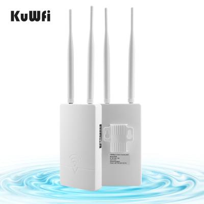 China KuWFi 12v 1a Dual 5dbi Waterproof Outdoor Router High Speed ​​Antenna ip65 11ac 1200mbps Dual Band Outdoor Access Point For Camera for sale