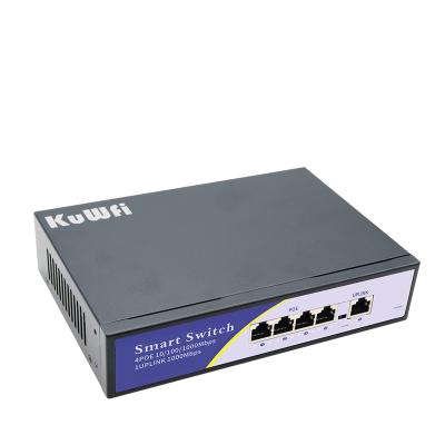 China Hot Sales LACP 2023 Poe Switch 10/100/1000mbps 802.3af/at Internet Poe Switch Network 4 8 16 24 Ports 4 Port Poe Switches for sale