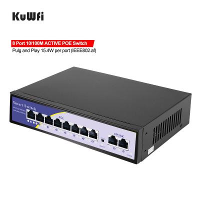 China 8 Port KuWFi Wireless Access Point / IP Low Temperature Camera Design Passive Reverse Network Full Managed Outdoor PCB Power cable100mbps poe switch for sale