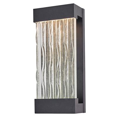 China Outdoor Wall Yard Garden Street ETL IP54 Black Sconce Through The Wall Waterproof Outdoor Garden Wall Light For Home for sale