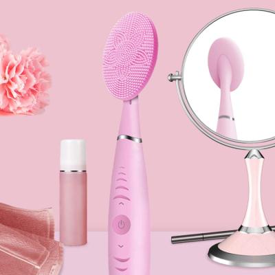 China IPX6 Waterproof Silicone Acne Treatment Face Sweep Rechargeable Handheld Cleansing Instrument for Deep Cleansing and Massage for sale