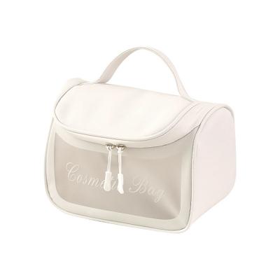 China Fashion Makeup Bag Large Capacity Transparent Simple Cosmetic Bag Travel Portable Storage Bag for sale